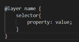 Image of example cascade layers code